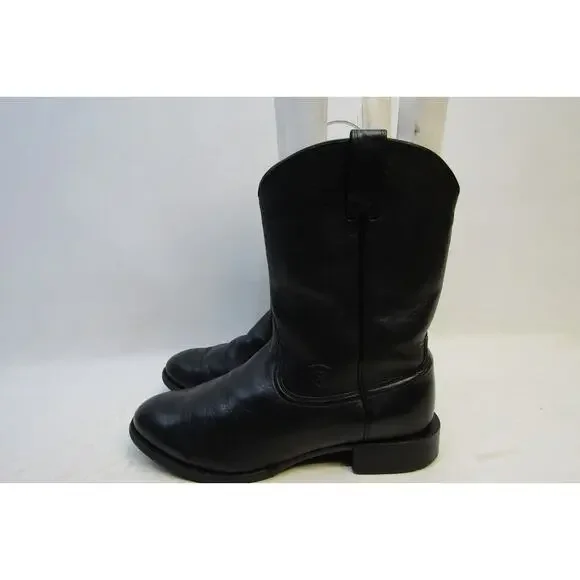 Ariat Mens Size 11 EE Black Leather Cowboy Western Roper Boots Men main image 2